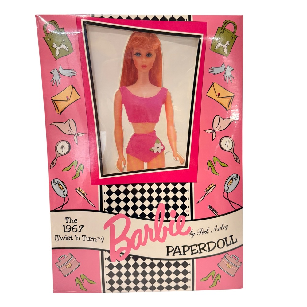 Vintage 1996 Peck Aubry Barbie Paperdoll 1967 Twist n Turn 16 Fashions Set NEW